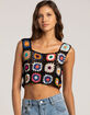 LE LIS Granny Square Womens Crochet Tank Top image number 1