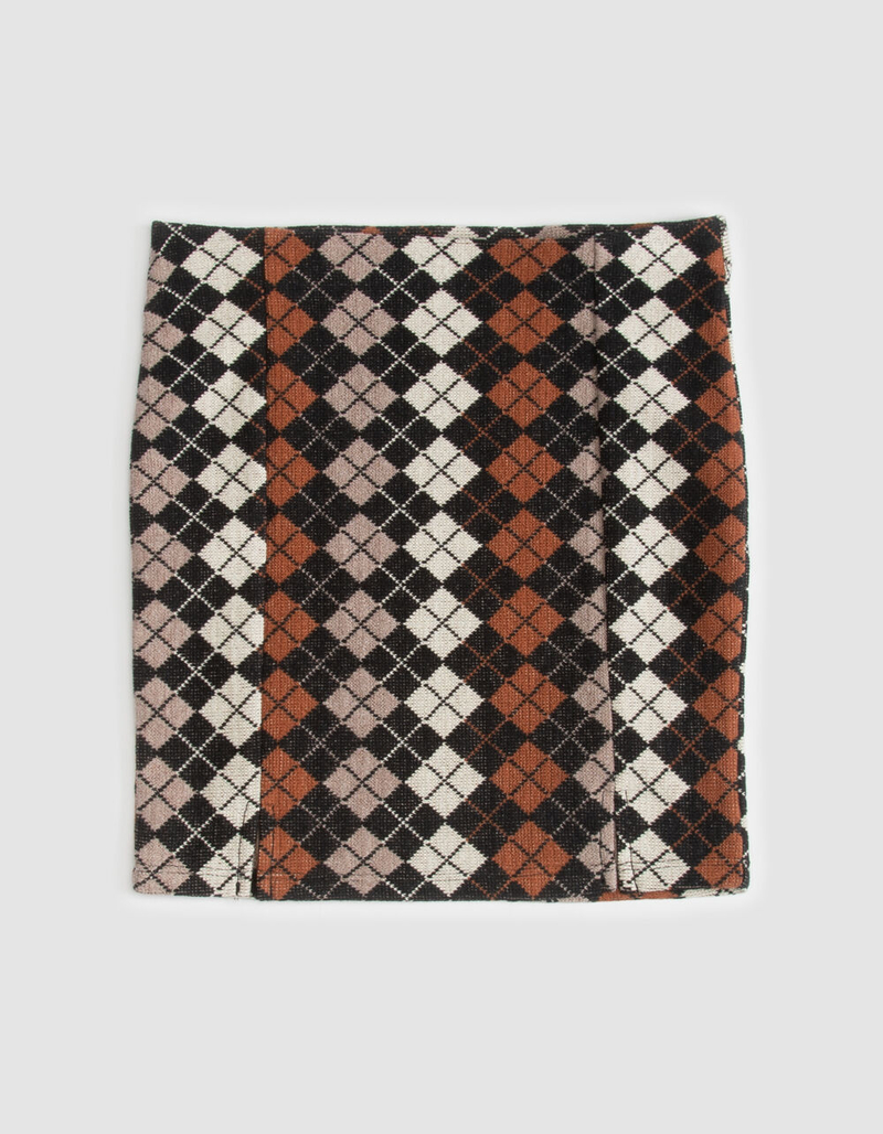 FULL TILT Argyle Double Slit Girls Skirt image number 0