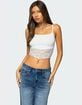 EDIKTED Mylah Lacey Asymmetric Tank Top image number 1