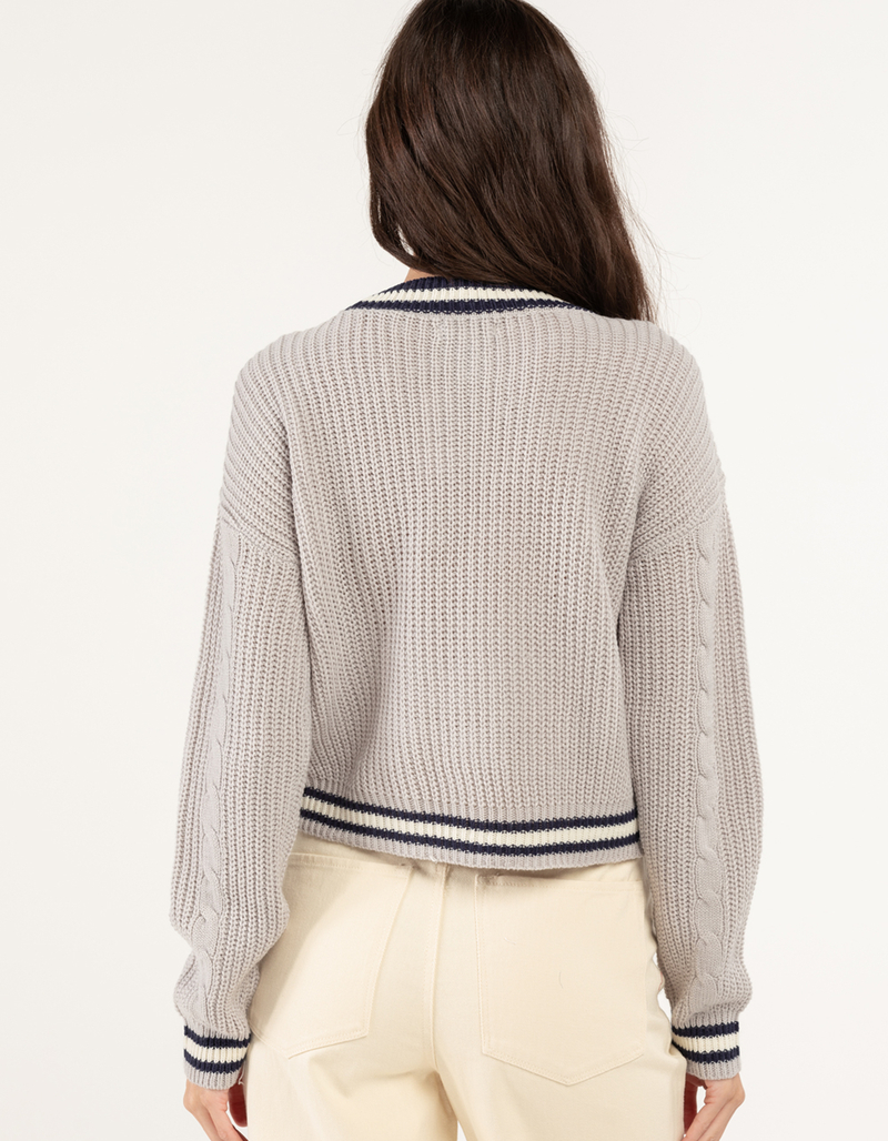 RSQ Womens Tipping Cable Knit Cardigan image number 2