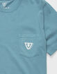 VISSLA Established Mens Slate Blue Pocket Tee image number 2