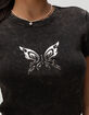 FULL TILT Chrome Butterfly Womens Tee image number 2