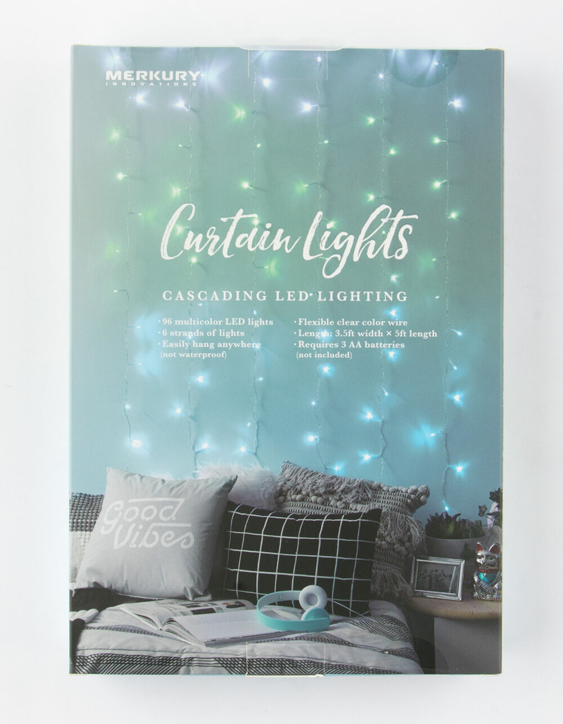 MERKURY INNOVATIONS Cascading Cool White, Green, & Blue Curtain Lights image number 1