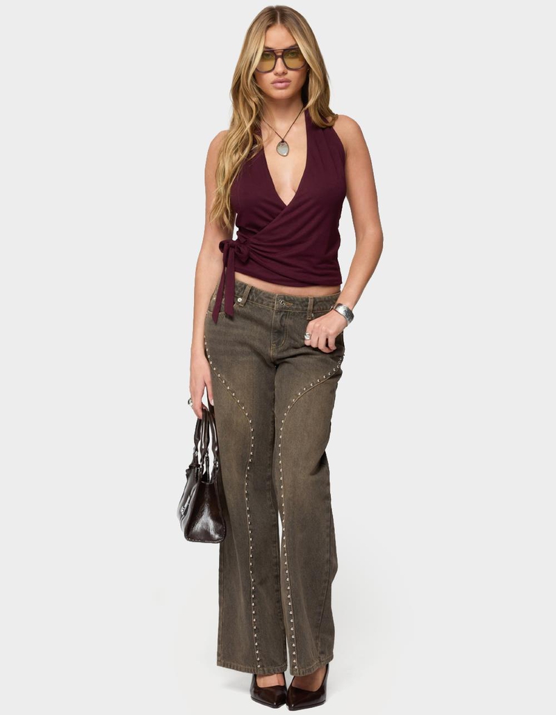 EDIKTED Addana Wrapped Halter Top image number 4