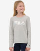FILA Box Logo Gray Girls Tee image number 2