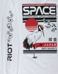 RIOT SOCIETY Space Crane White Mens T-Shirt image number 2