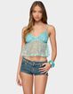 EDIKTED Sheer Sequin Babydoll Tank Top image number 1