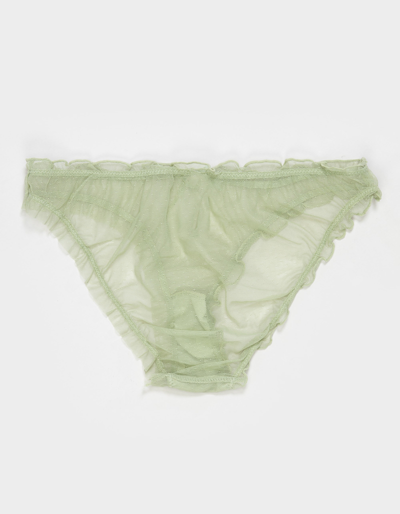 FULL TILT Mesh Dot Gingham Bow Bikini Panties image number 1