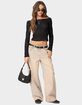 EDIKTED Textured Sheer Boat Neck Top image number 2