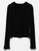 FULL TILT Essentials Rib Mock Neck Girls Top image number 2