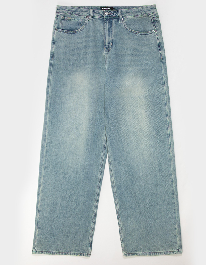 RSQ Mens Extra Baggy Embroidered Jeans image number 6