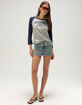 RSQ Womens California Baseball Long Sleeve Tee image number 2