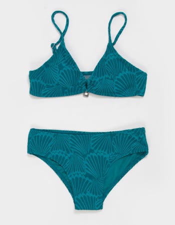 FULL TILT Textured Ring Girls Bralette Bikini Set Primary Image