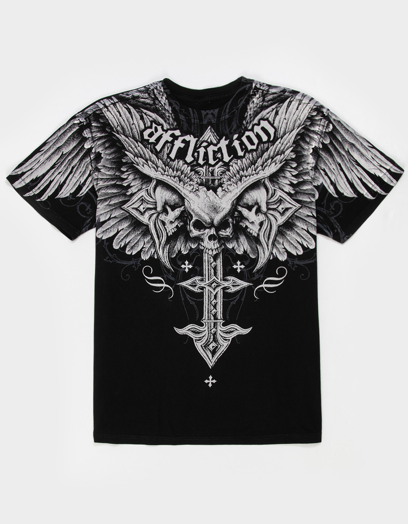 AFFLICTION Death Eyes Mens Tee - BLACK