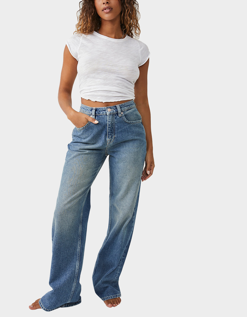 FREE PEOPLE Tinsley Baggy High Rise Womens Jeans image number 4