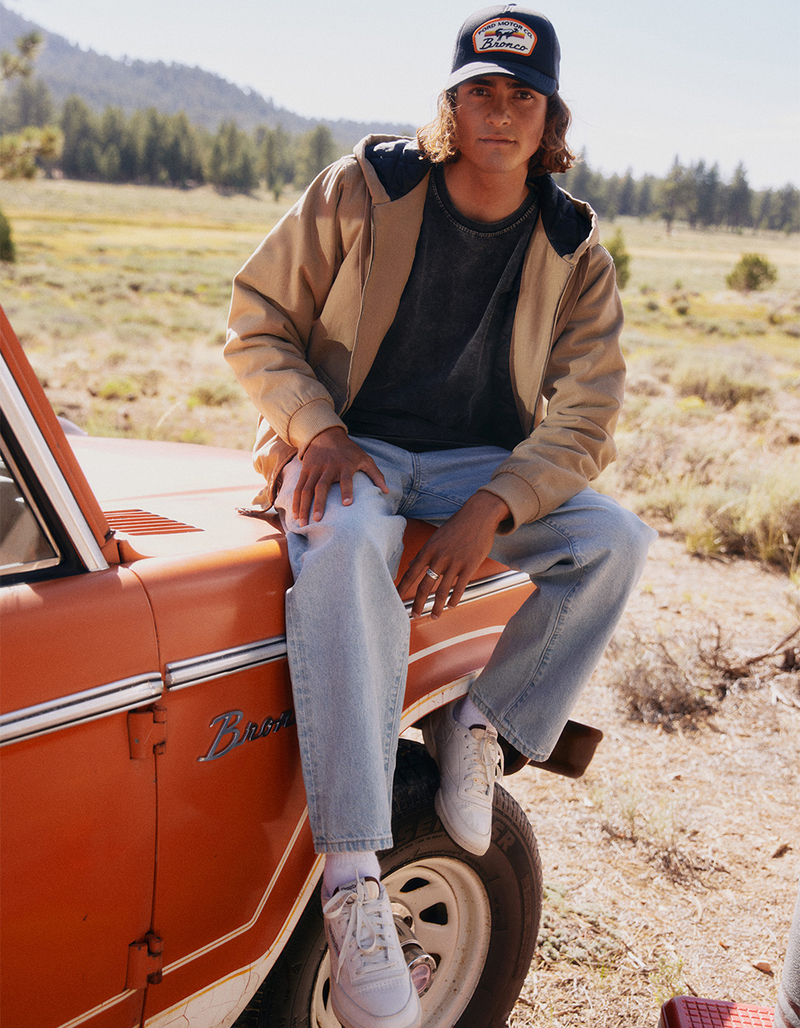 RSQ Mens Baggy Light Wash Denim Jeans image number 8