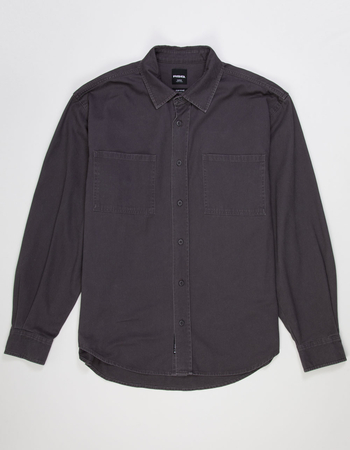 RSQ Mens Oversized Washed Twill Shirt Alternative Image