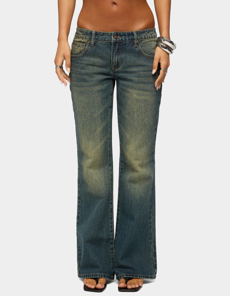 EDIKTED Shirili Low Rise Flared Jeans image number 0