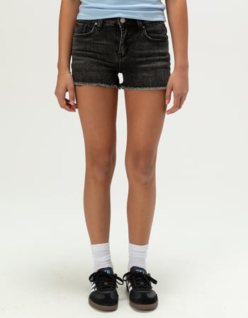 RSQ Girls Vintage High Rise Frayed Shorts Alternative Image