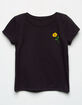 WHITE FAWN Sunflower Charcoal Girls Tee