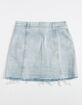 TRACTR Hail Mary Girls Light Wash Denim Mini Skirt image number 2