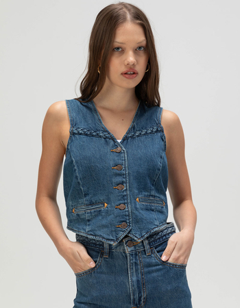 LEVI'S Premium Ribcage Wide Leg Womens Jeans - Big Yikes - MEDIUM INDIGO