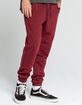 RSQ Knee Seam Mens Burgundy Sweatpants image number 1