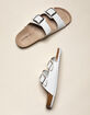 MADDEN GIRL Double Buckle Womens White Slide Sandals image number 2