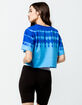 CHAMPION Streak Dye Blue Womens Crop Tee image number 3