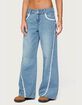 EDIKTED Alisha Lacey Low Rise Jeans image number 1