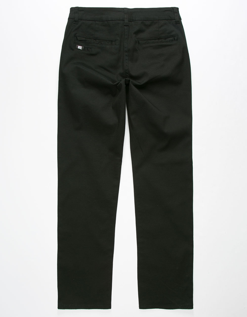 RSQ New York Black Boys Slim Straight Stretch Chino Pants image number 5