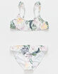 ROXY Lovely Senorita Girls White Combo Bralette Bikini Set image number 1