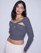 WEST OF MELROSE Off The Shoulder Cut Out Womens Top image number 2