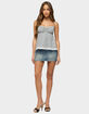 EDIKTED Jorja Lacey Babydoll Henley Top image number 4