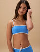 FULL TILT Texture Girls Bandeau Bikini Set image number 4