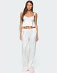 EDIKTED Izabella Lacey Satin Effect Ruffle Top image number 2