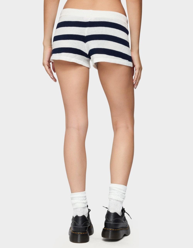EDIKTED Amaris Striped Knit Shorts image number 2