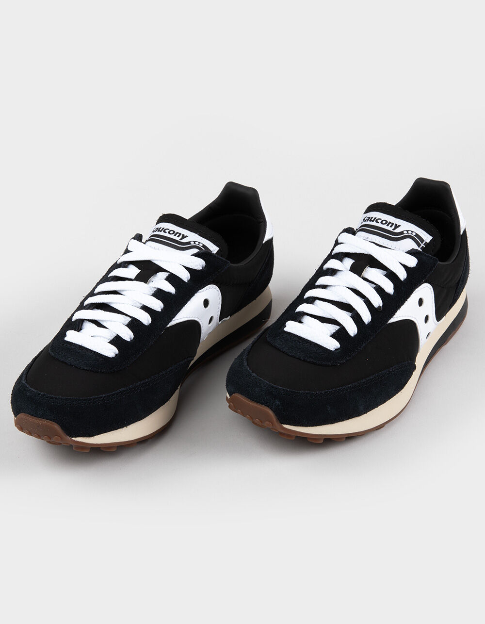 【関税込み】Saucony ブラック＆ホワイト Trainer 80 スニーカー SAUCONY Trainer 80 Womens Shoes - BLK/WHT | Tillys