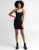 FULL TILT Womens Black Solid Bodycon Dress image number 4