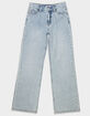 RSQ Girls High Rise Pleated Wide Leg Jeans image number 2
