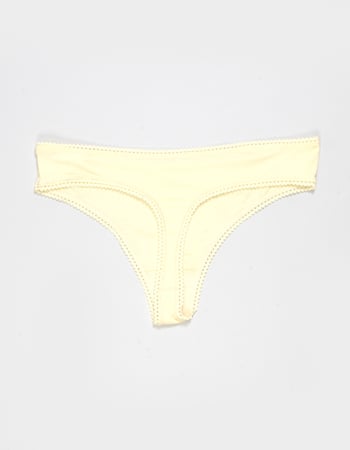FULL TILT Bow Lace Trim Rib Thong Alternative Image