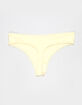 FULL TILT Bow Lace Trim Rib Thong image number 2
