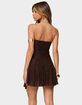 EDIKTED Elaia Asymmetric Strapless Lace Mini Dress image number 3