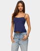 EDIKTED Michal Eyelet Babydoll Tank Top image number 1