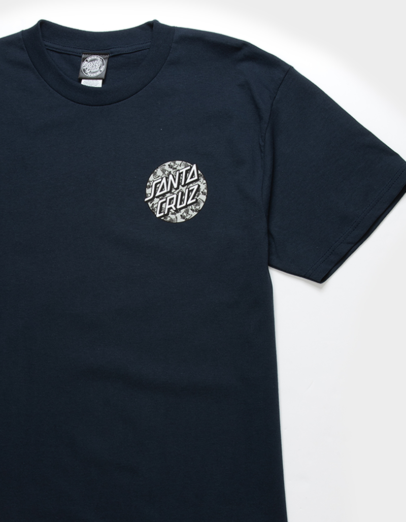 SANTA CRUZ Skeleton Fill Dot Mens Tee image number 3