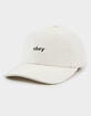 OBEY Lowercase 6 Panel Corduroy Strapback Hat image number 1