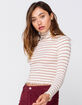IVY & MAIN Stripe Womens Turtleneck Top image number 3