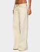 EDIKTED Grommet Tie Waist Low Rise Jeans image number 2