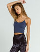 FREE PEOPLE Skinny Strap Seamless Navy Brami image number 2