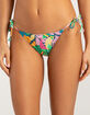FULL TILT Tropical Tie Side Skimpy Bikini Bottoms image number 2